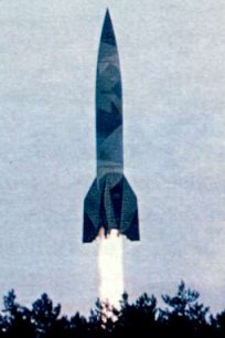 Test-firing of a V2 rocket.